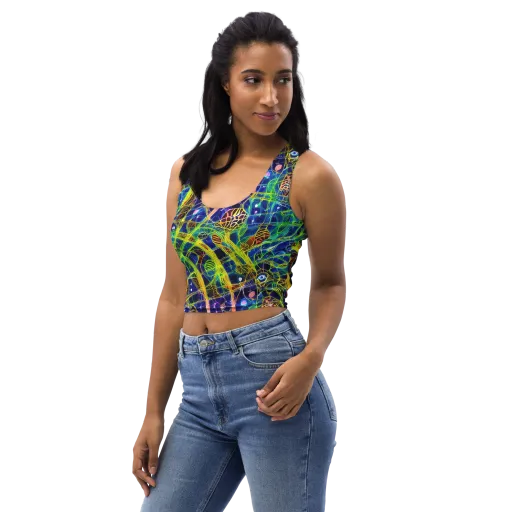 Prismatic Undergrowth on a Crop Top