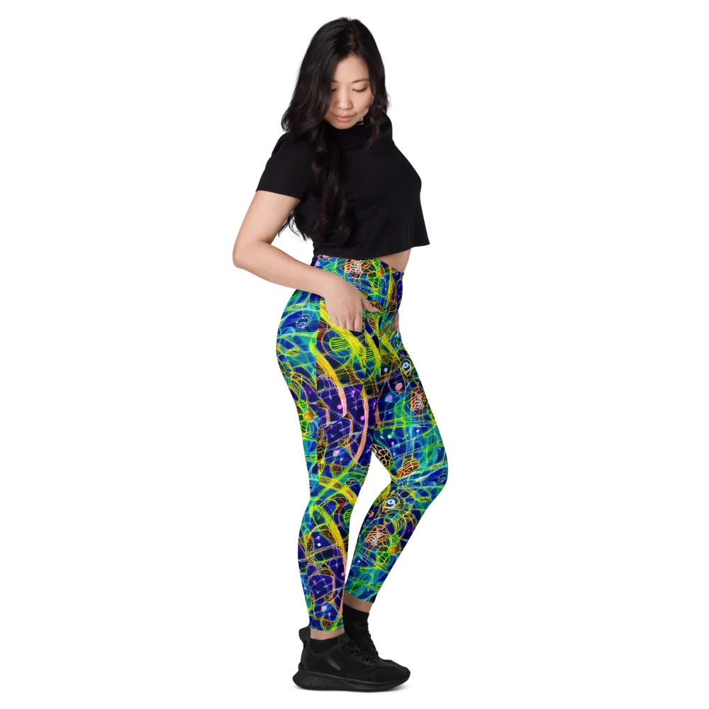 Prismatic Undergrowth on Leggings with Pockets — Right