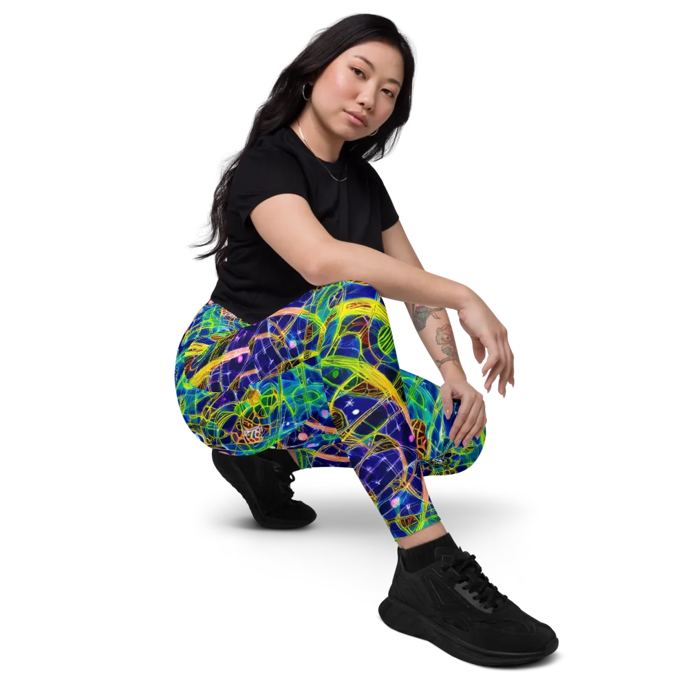 Prismatic Undergrowth on Leggings with Pockets — Right Front