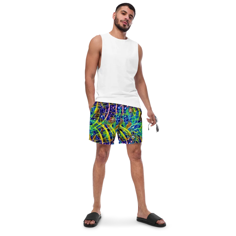 Prismatic Undergrowth on Swim Trunks — Front