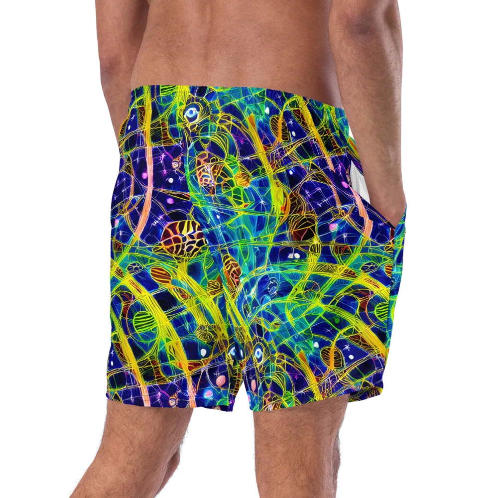 Prismatic Undergrowth on Swim Trunks — Right Back