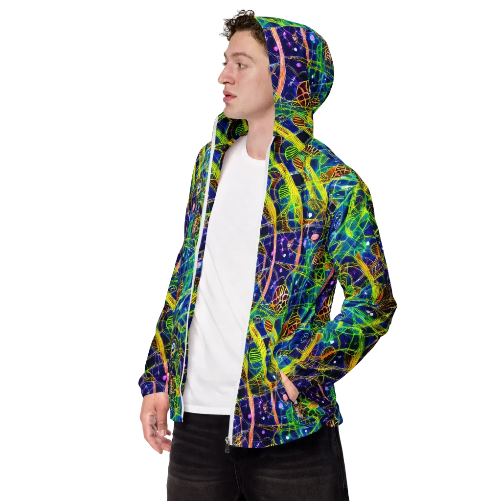 Prismatic Undergrowth on Men's Windbreaker — Left Front