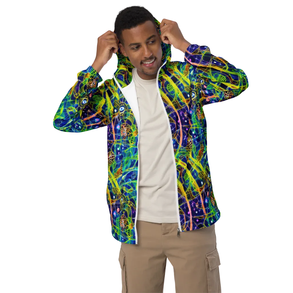 Prismatic Undergrowth on Men's Windbreaker — Front
