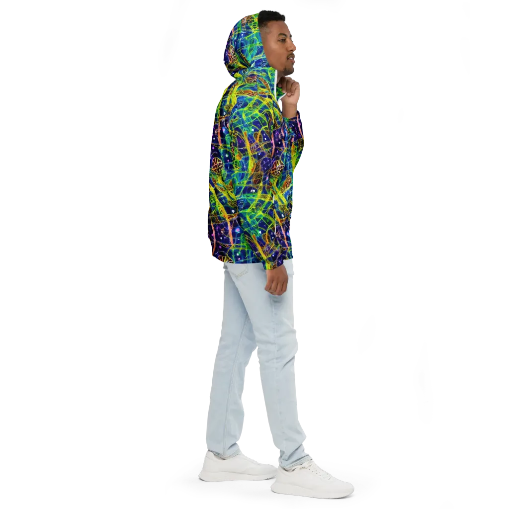 Prismatic Undergrowth on Men's Windbreaker — Right