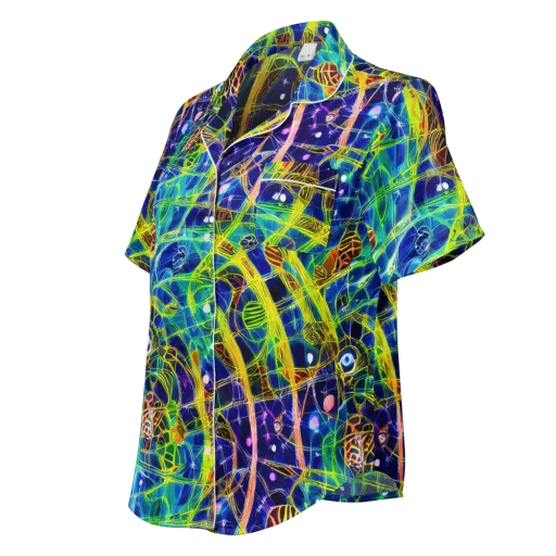 Prismatic Undergrowth on a Women's Short Sleeve Pajama Top