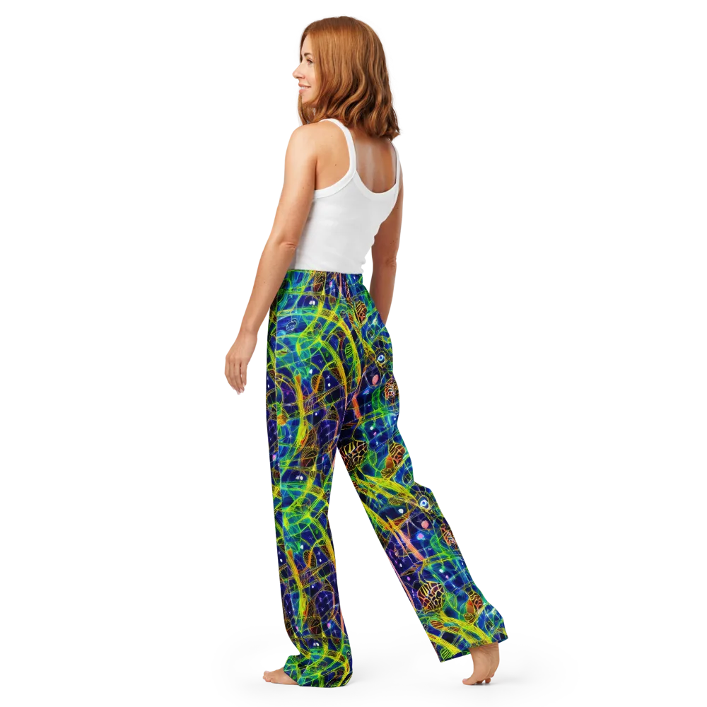 Prismatic Undergrowth on Women's Pajama Pants — Back