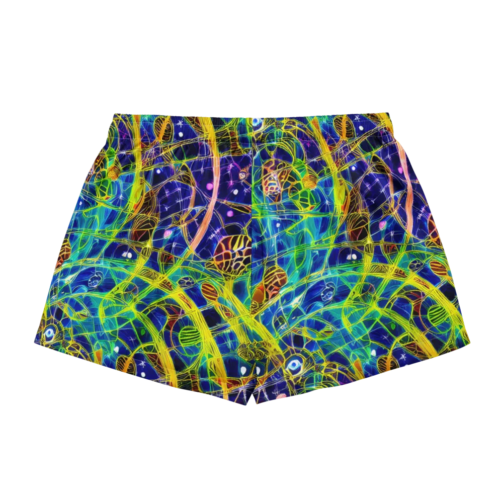 Prismatic Undergrowth on Women's Pajama Shorts — Back