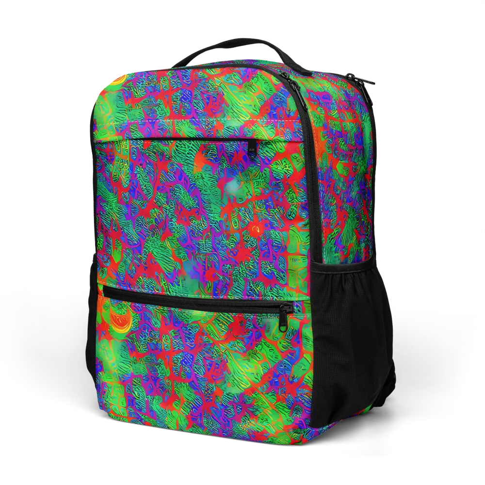 Neon Jungle Static on Utility Backpack — Left Front