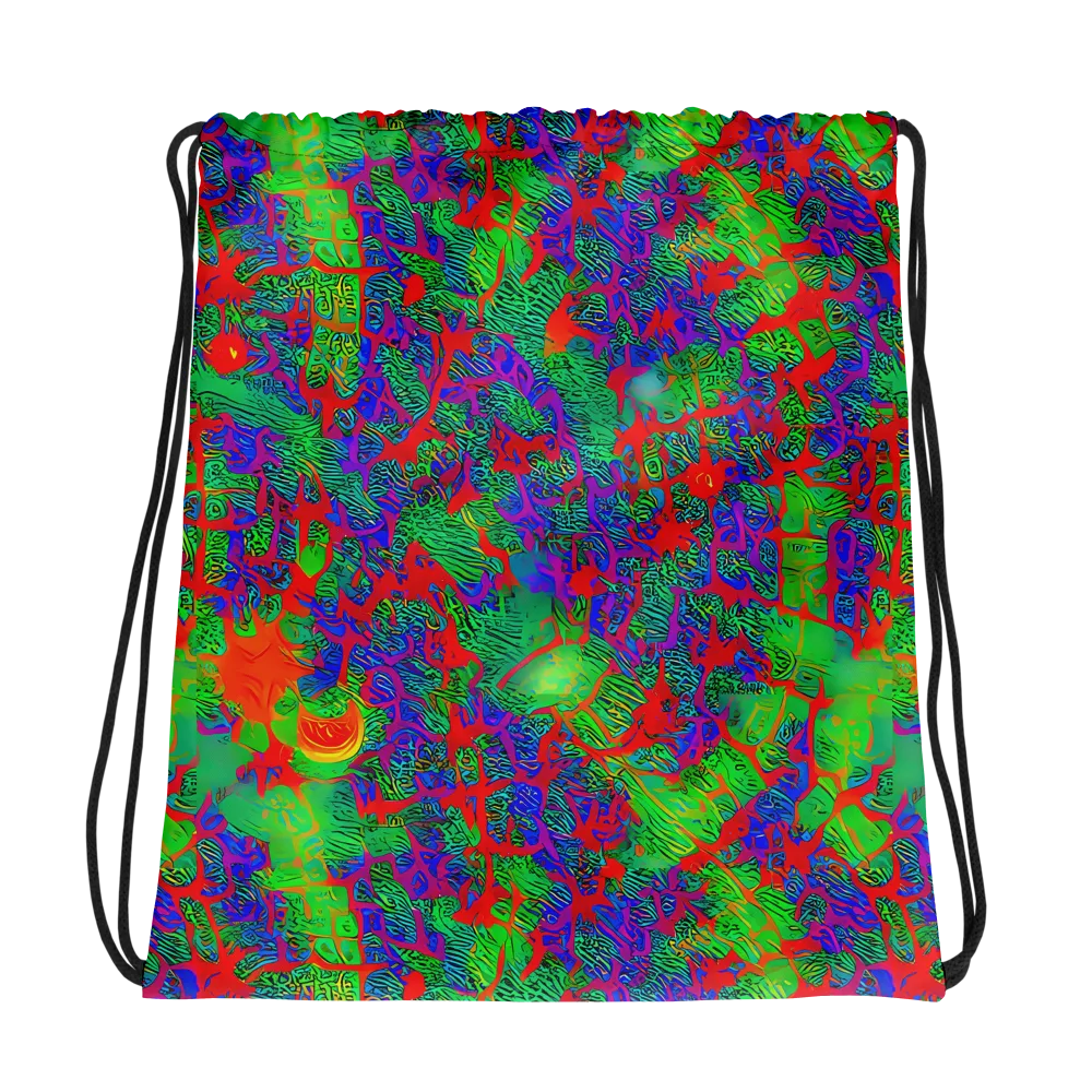 Neon Jungle Static on Drawstring Bag — Photo