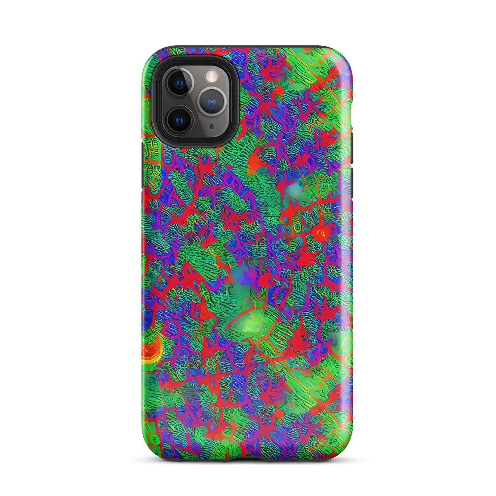 Neon Jungle Static on Tough Case for iPhone® — Front