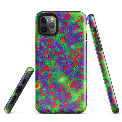 Neon Jungle Static on a Tough Case for iPhone®