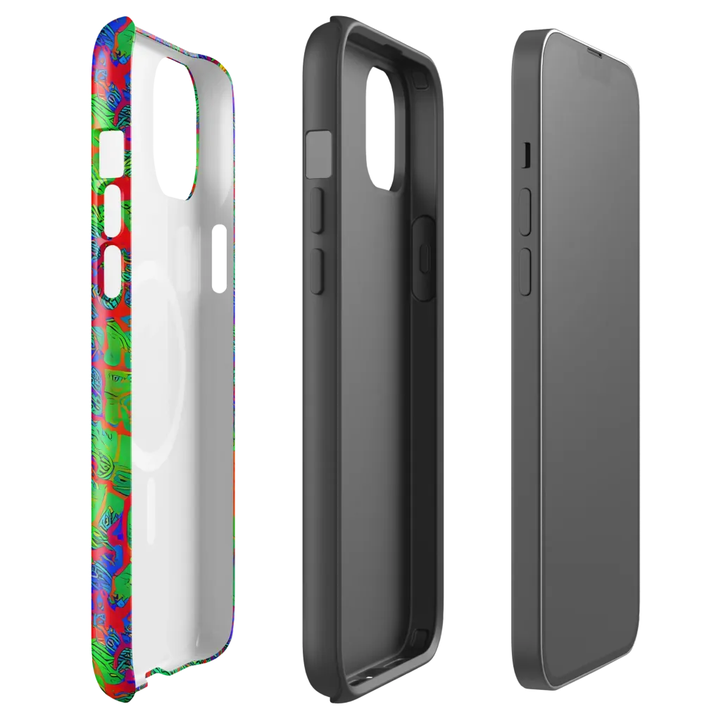 Neon Jungle Static on MagSafe Tough Case for iPhone® — Front