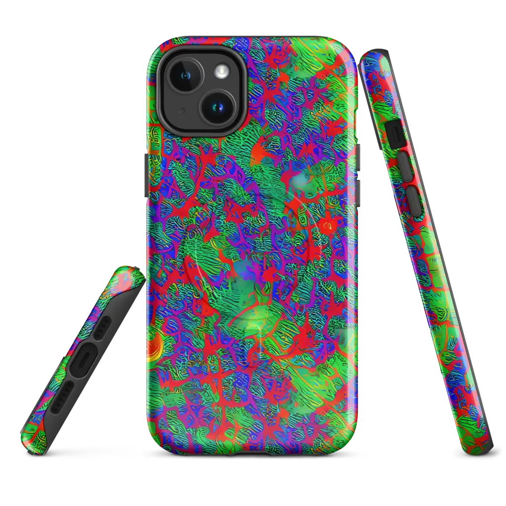 Neon Jungle Static on MagSafe Tough Case for iPhone® — Front
