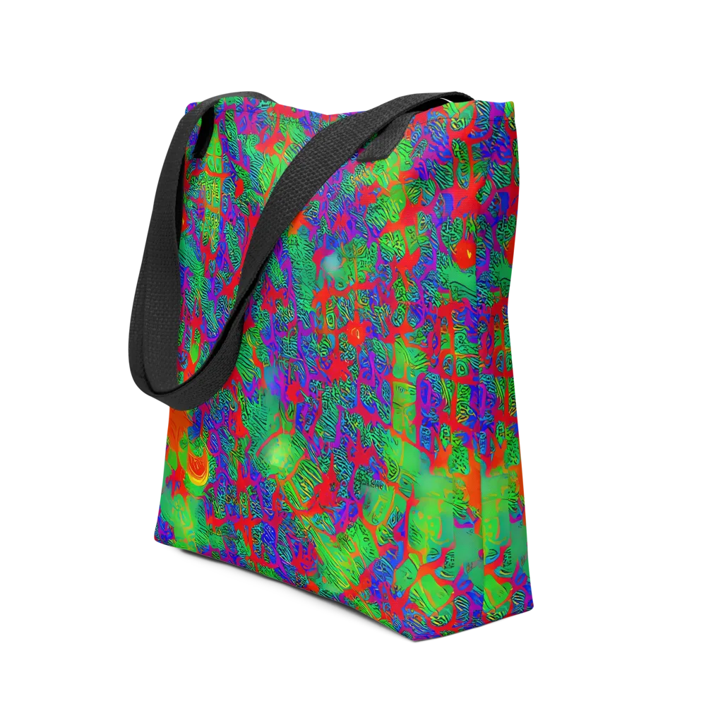 Neon Jungle Static on Tote Bag — Front