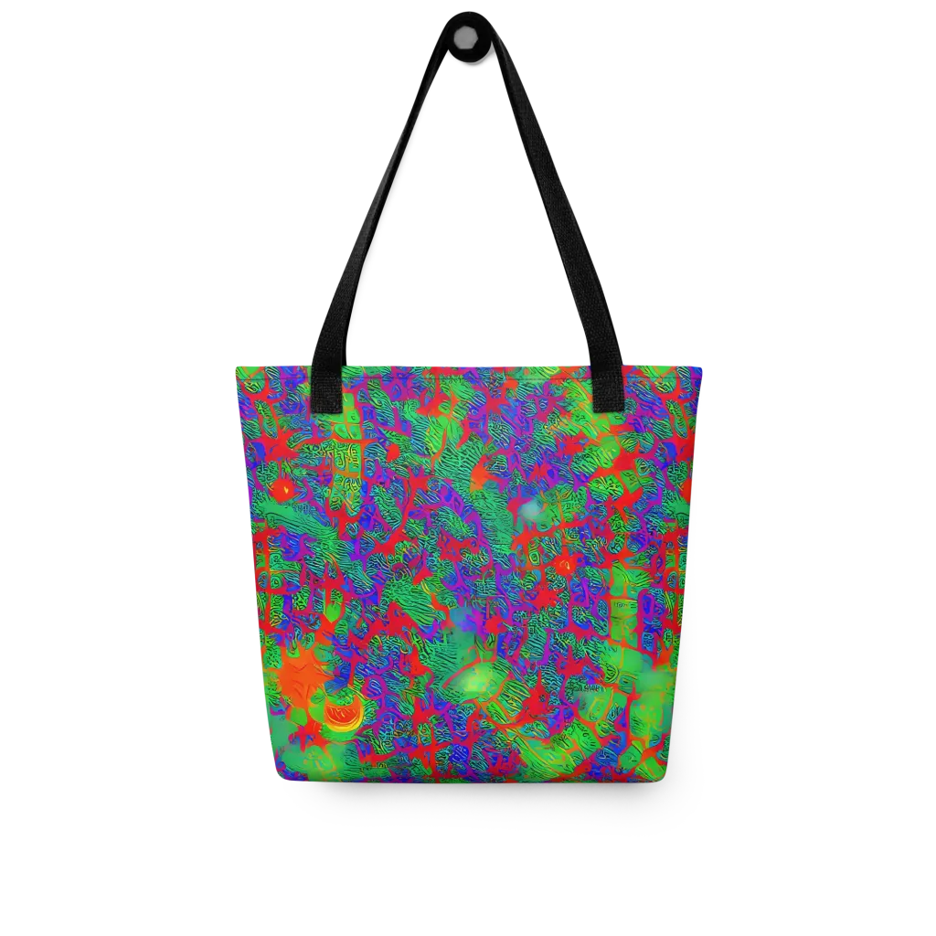 Neon Jungle Static on Tote Bag — Front