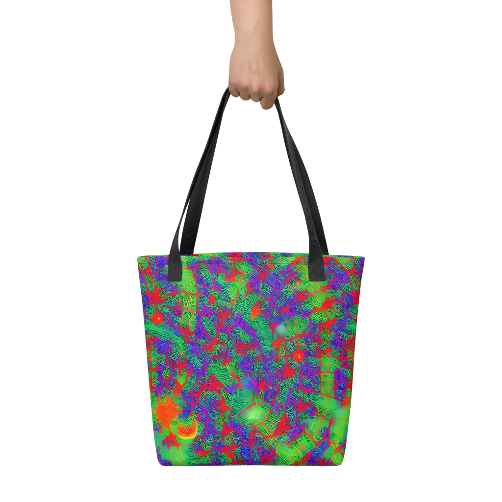 Neon Jungle Static on Tote Bag — Front