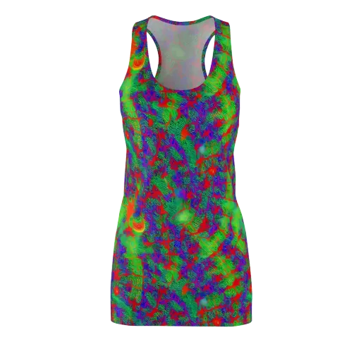 Neon Jungle Static on a Racerback Dress