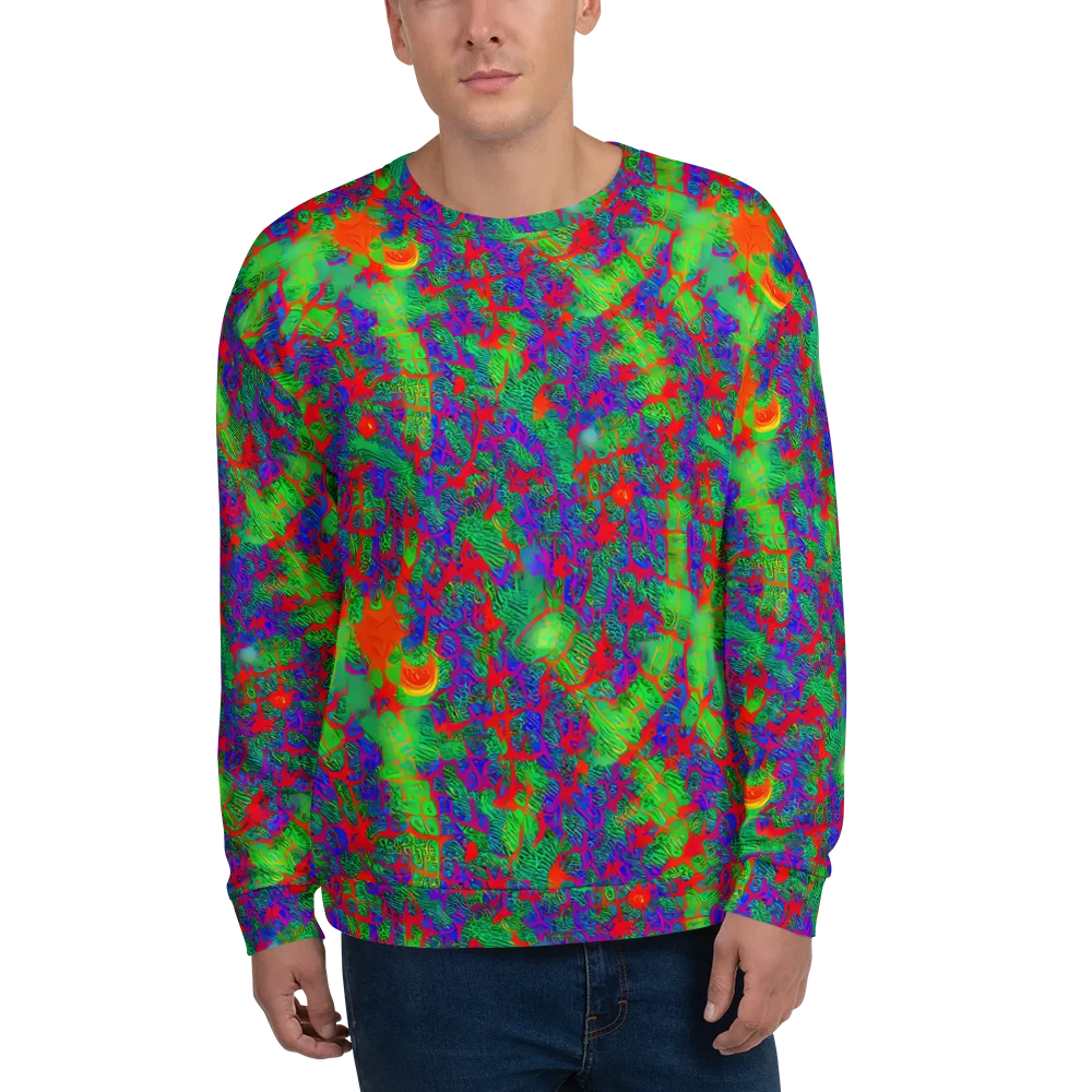 Neon Jungle Static on Sweatshirt — Front
