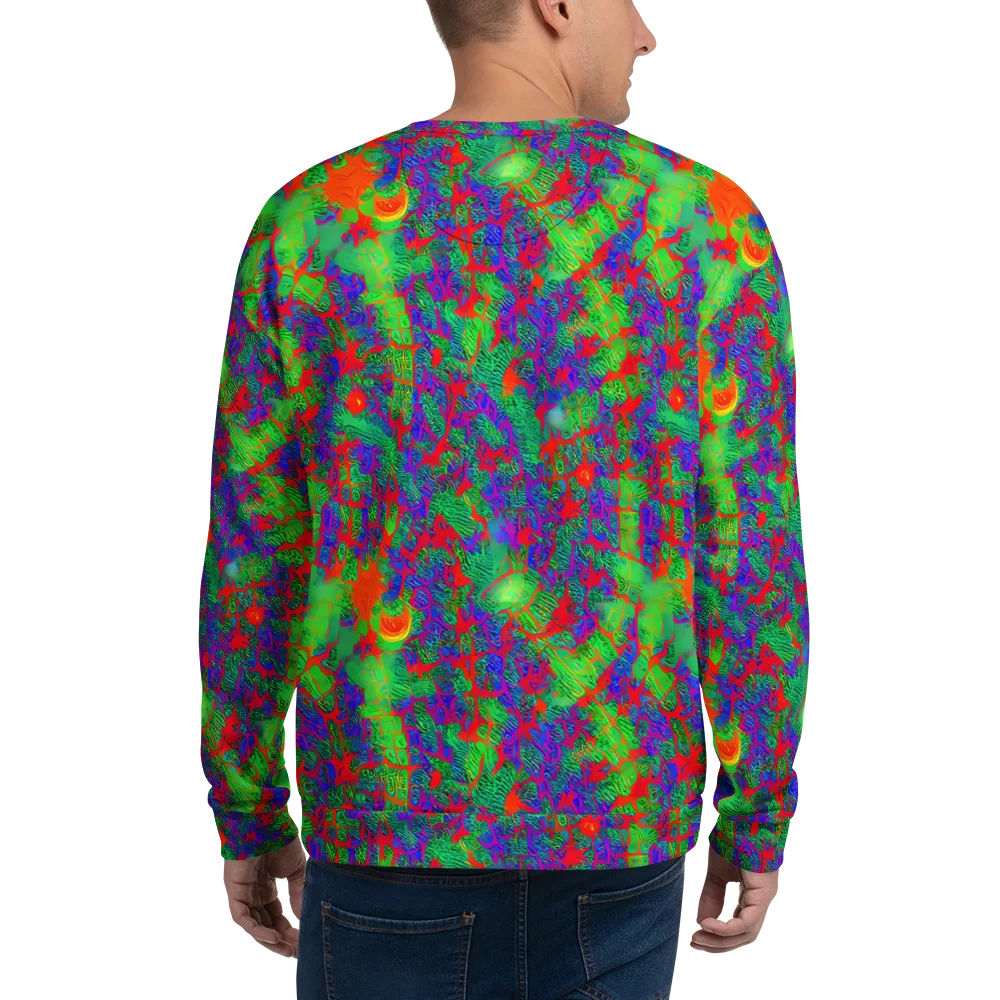 Neon Jungle Static on Sweatshirt — Back