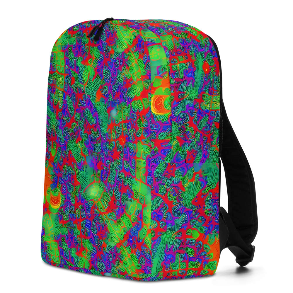 Neon Jungle Static on Minimalist Backpack — Left