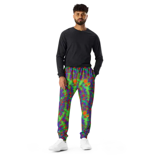 Neon Jungle Static on a Men's Joggers