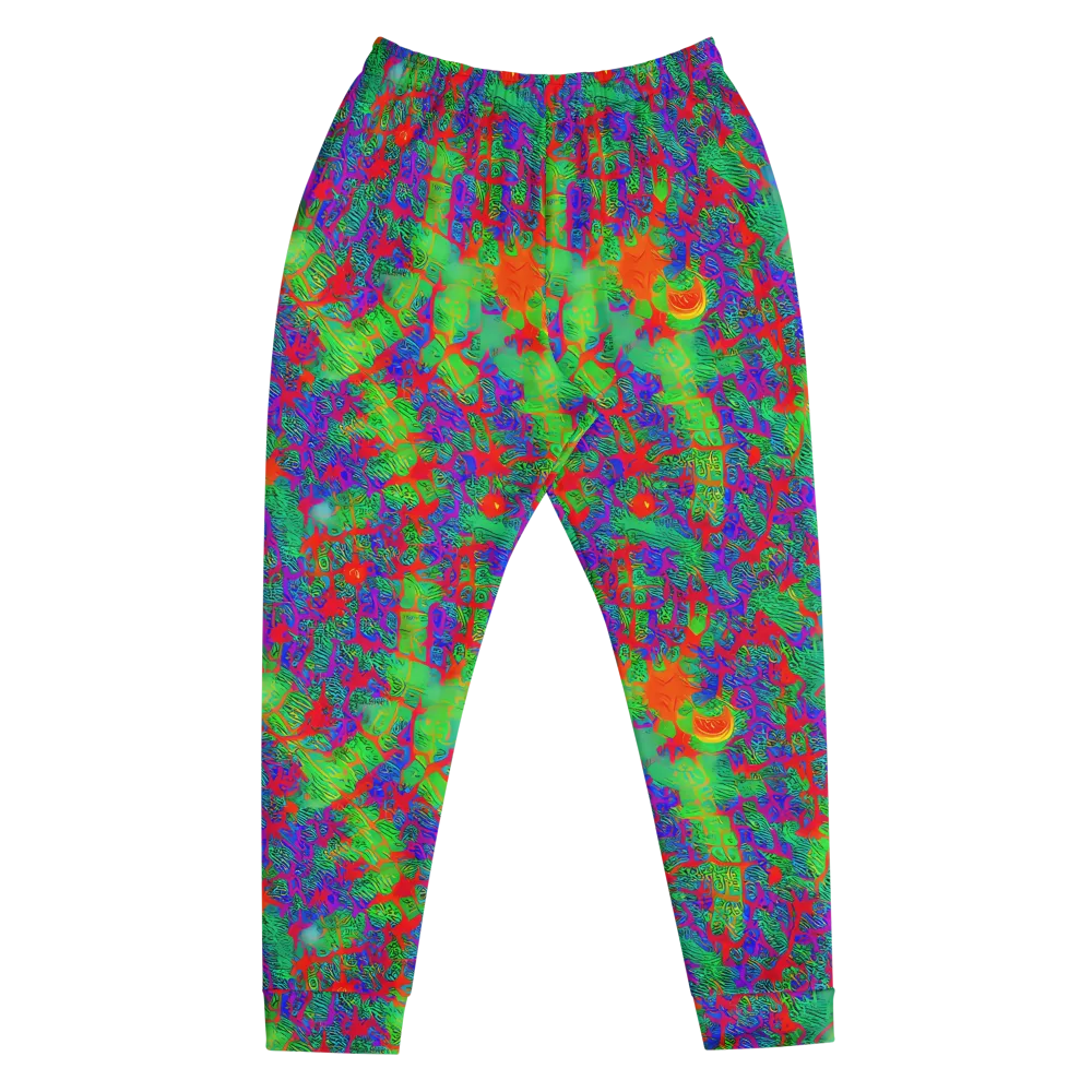 Neon Jungle Static on Men's Joggers — Front