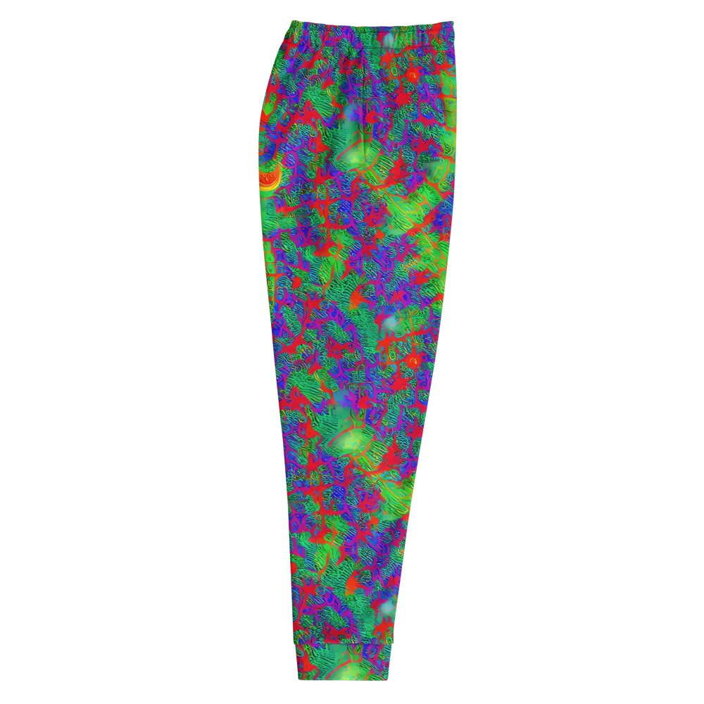 Neon Jungle Static on Men's Joggers — Right