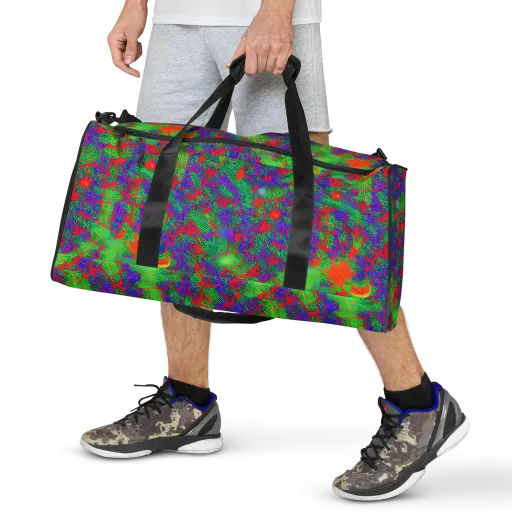 Neon Jungle Static on a Duffle Bag