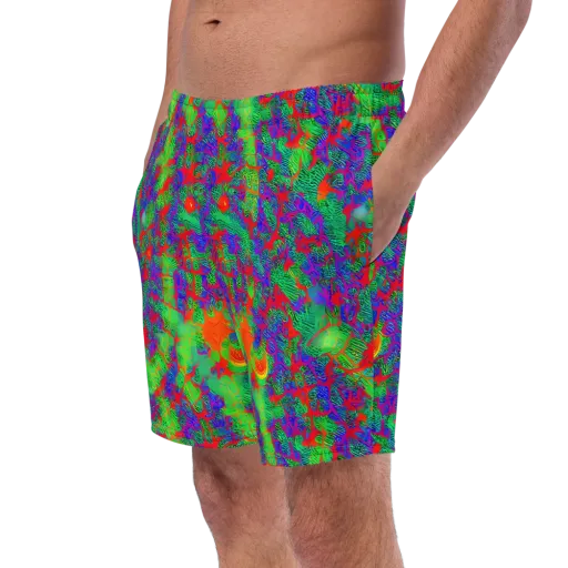 Neon Jungle Static on a Swim Trunks