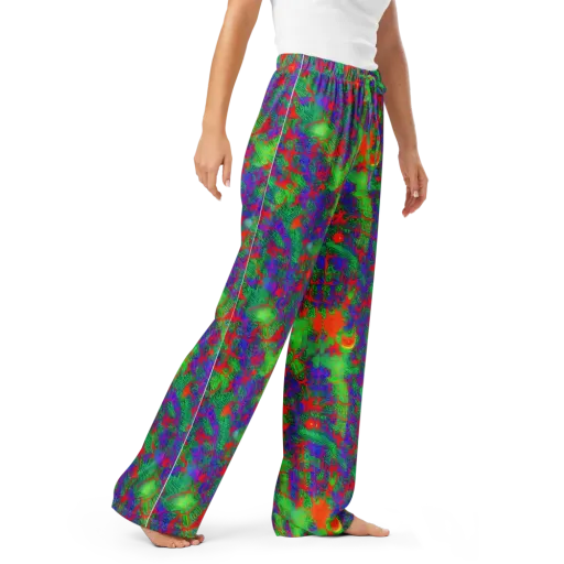 Neon Jungle Static on a Women's Pajama Pants
