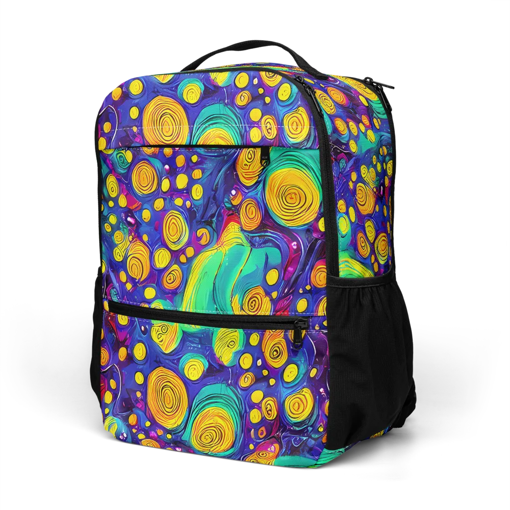 Electric Spiral Garden on Utility Backpack — Left Front