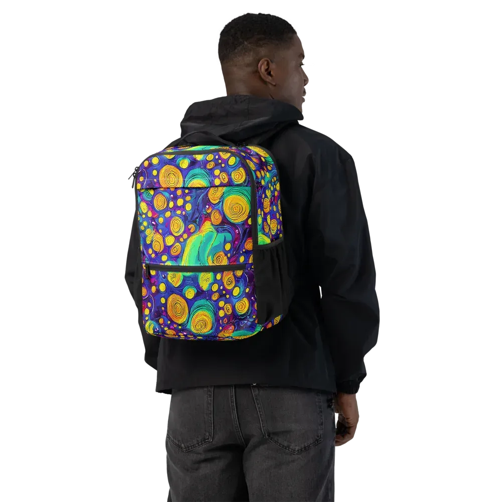 Electric Spiral Garden on Utility Backpack — Back