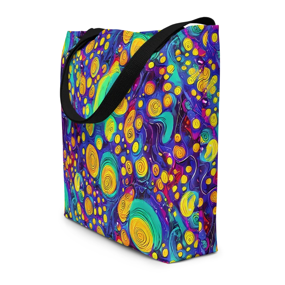 Electric Spiral Garden on Large Tote Bag W/ Pocket — Front