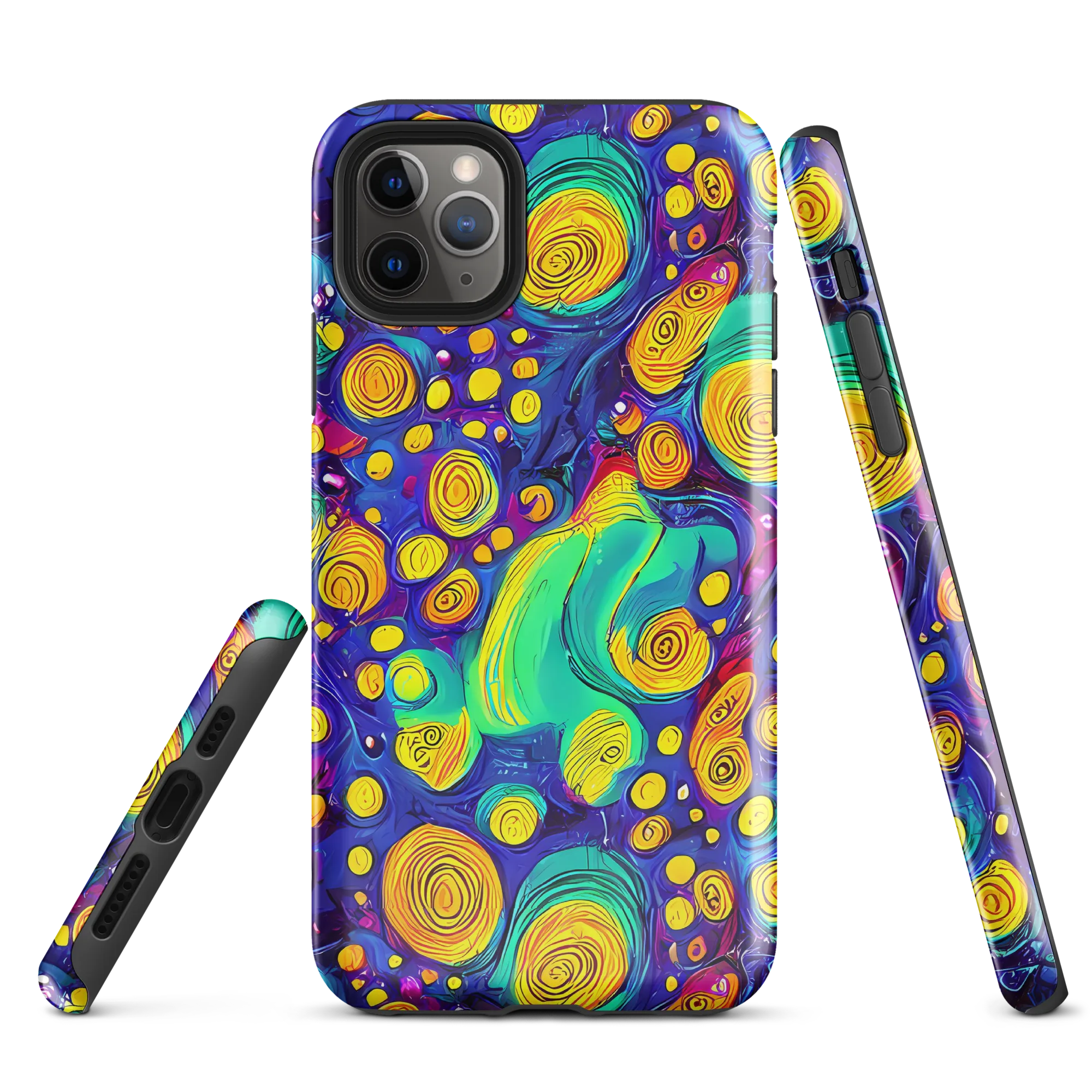 Electric Spiral Garden on Tough Case for iPhone® — Front