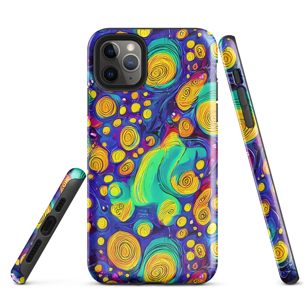 Electric Spiral Garden on Tough Case for iPhone® — Front