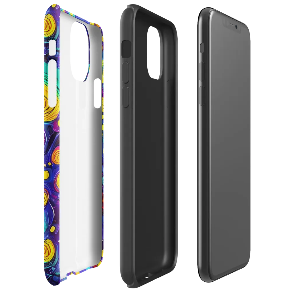 Electric Spiral Garden on Tough Case for iPhone® — Right