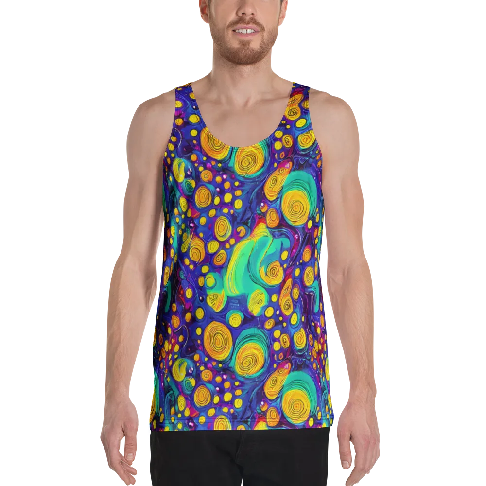 Electric Spiral Garden on Men's Tank Top — Front