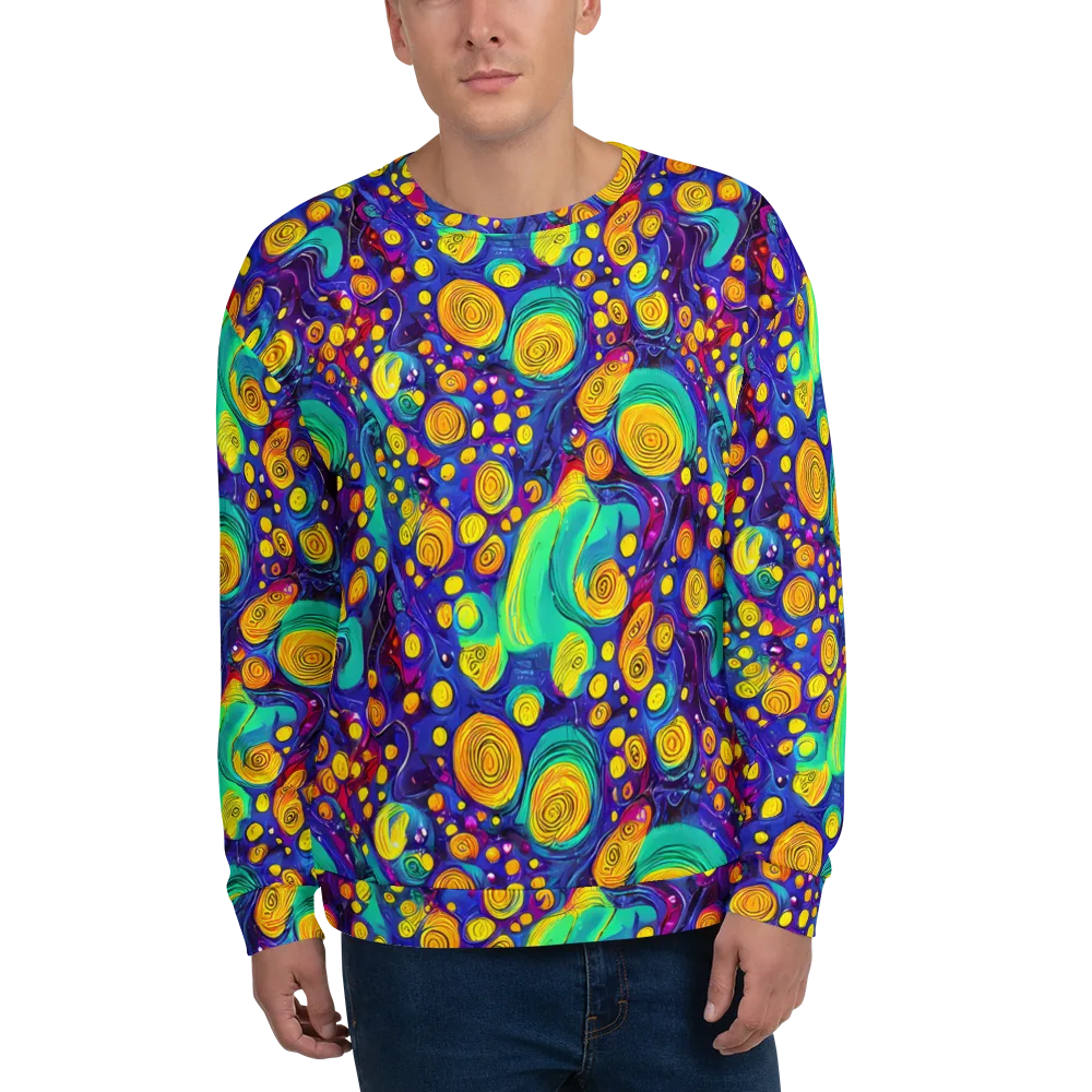 Electric Spiral Garden on Sweatshirt — Front