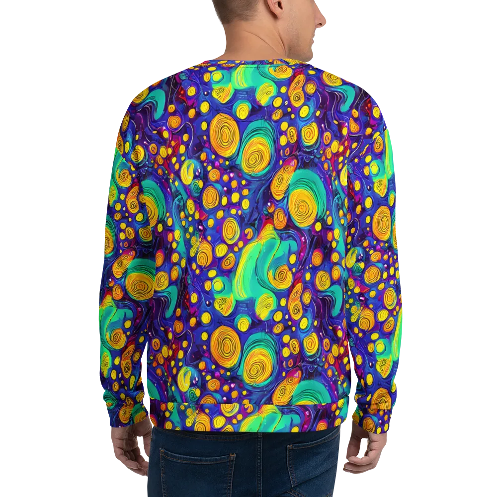 Electric Spiral Garden on Sweatshirt — Back