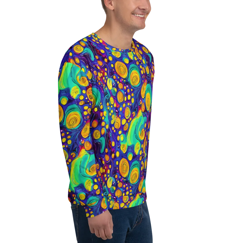 Electric Spiral Garden on Sweatshirt — Right Front
