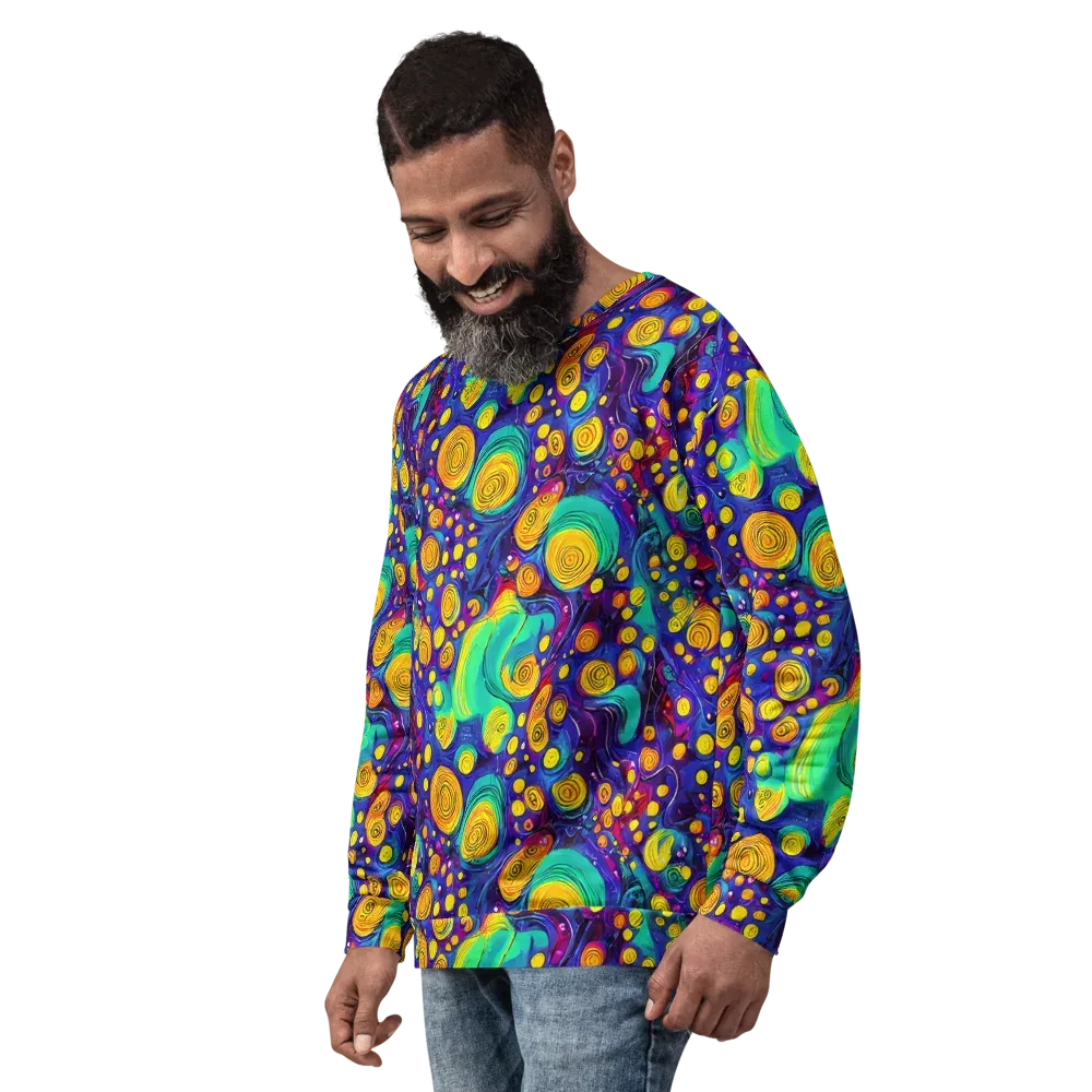 Electric Spiral Garden on Sweatshirt — Left Front