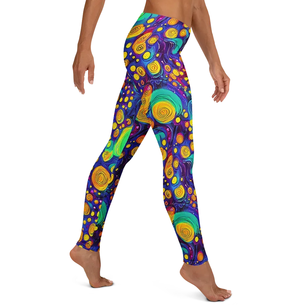 Electric Spiral Garden on Leggings — Right