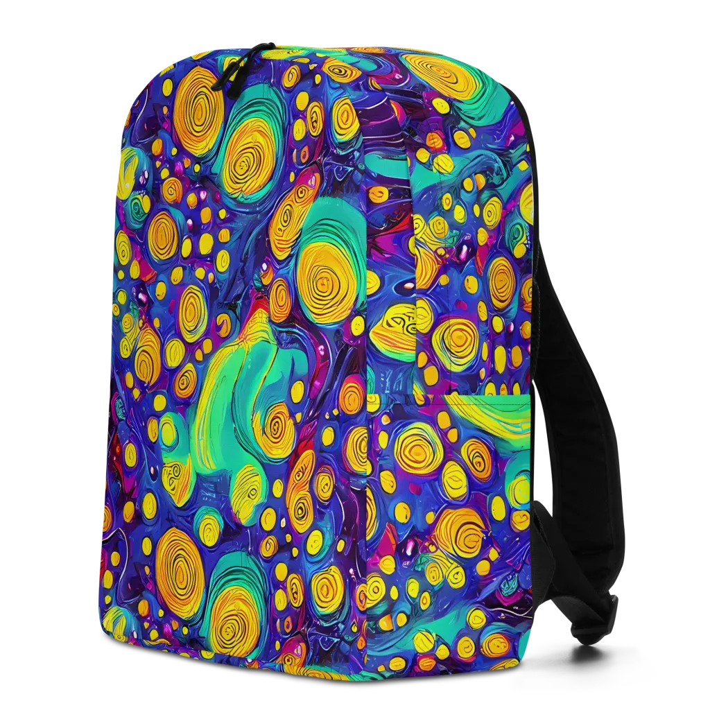 Electric Spiral Garden on Minimalist Backpack — Left