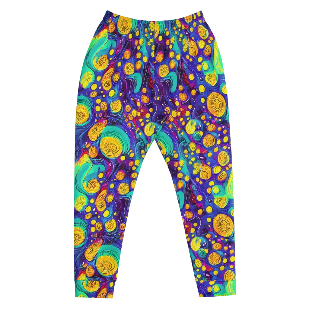 Electric Spiral Garden on Men's Joggers — Front
