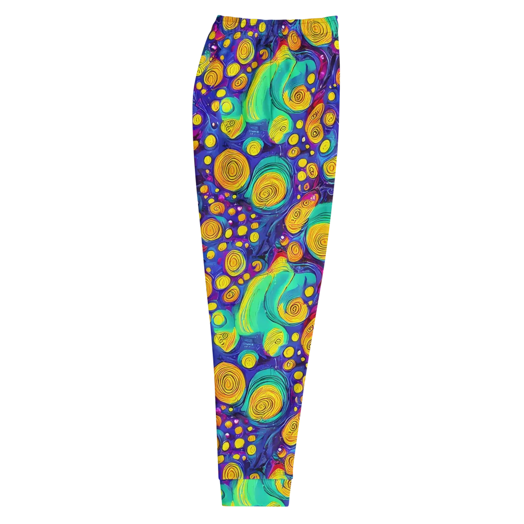 Electric Spiral Garden on Men's Joggers — Right