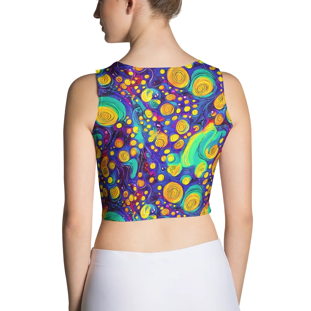 Electric Spiral Garden on Crop Top — Back