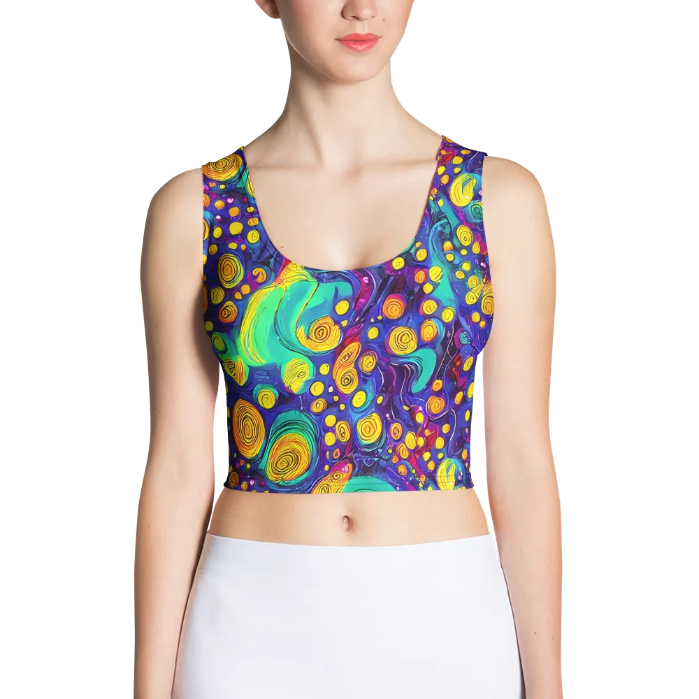 Electric Spiral Garden on Crop Top — Front
