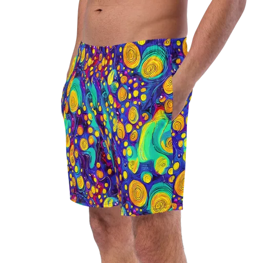 Electric Spiral Garden on a Swim Trunks