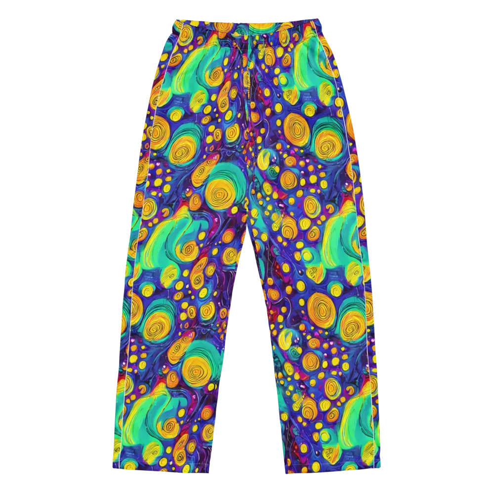 Electric Spiral Garden on Women's Pajama Pants — Front
