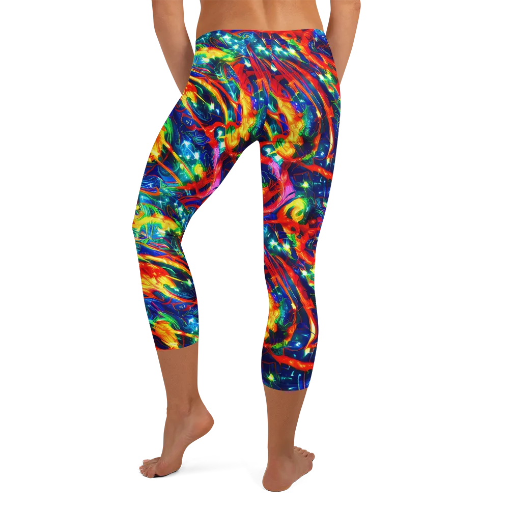 Firedance on Capri Leggings — Back